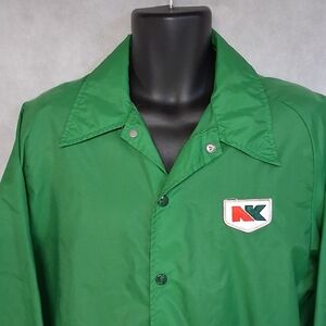 Swingster NK Northrup King Advertising Windbreaker Large Green Vintage